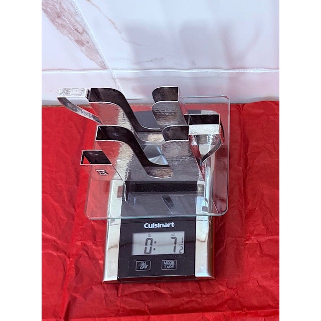 A Pair of 1920s Vintage Etched Sterling Silver Holders Bookends Signed With B For Sale - Image 16 of 16