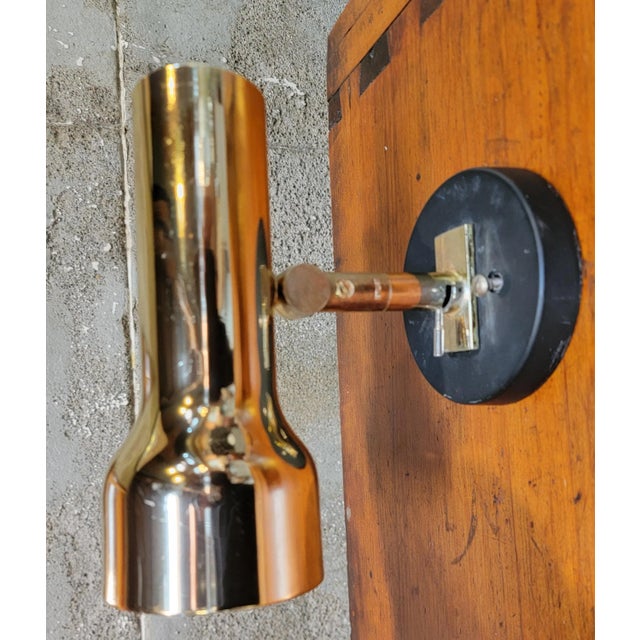 Lightolier Mid-Century Modern Lightolier Brass Wall Sconces - A Pair For Sale - Image 4 of 14