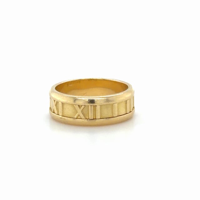 Late 20th Century Late 20th Century Tiffany & Co. Atlas Band Ring 18k Yellow Gold, Size 6.25 For Sale - Image 5 of 6
