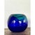 Glass Vintage Blue and Green Glass Sphere Vase For Sale - Image 7 of 12