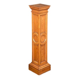 Column Pedestal Plinth Stands of Long-Leaf Pine From England - Two Available For Sale