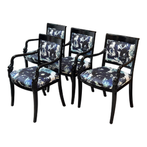 Roberto Barahona Bespoke Dining Room Chairs, Set of Four