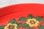 Metal Vintage 1970s Round Red Metal Serving Tray Featuring a Bright "Flower Power" Floral Pattern For Sale - Image 7 of 9