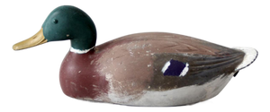Vintage 1970s Hand-Painted Mallard Duck Decoy