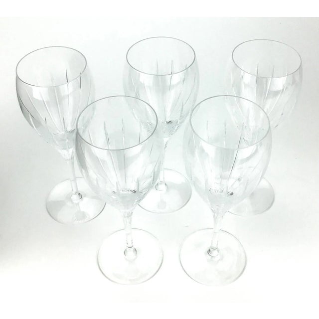 Transparent Vintage French Christofle Iriana Wine Glasses Set of 5 For Sale - Image 8 of 12