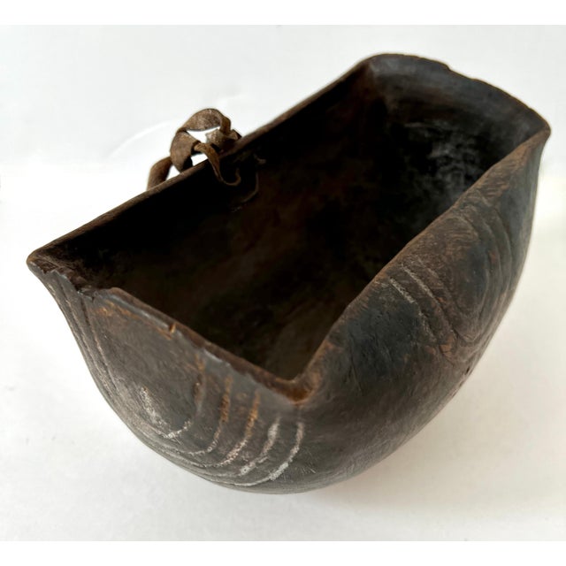 African Tribal Art Hand-carved Wood Bowl with Unique Designed Characteristics For Sale - Image 11 of 12