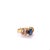 Art Deco 1.19 Carat Oval Cut Blue Sapphire with Baguette Cut Diamonds in 14k Gold Ring, Size 6.5 For Sale - Image 3 of 6