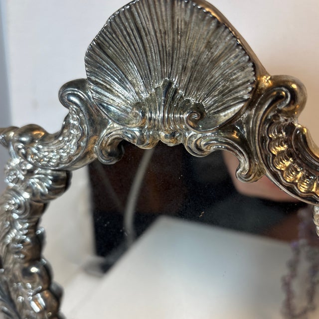 Vintage Ornate Vanity Mirror With Cherub Design For Sale In Houston - Image 6 of 11