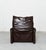 Animal Skin Set of Leather Maralunga Lounge Chair and Ottoman by Vico Magistretti for Cassina, 1980s For Sale - Image 7 of 18