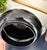 Glass Hand-Blown Black Amethyst Vase Clear Swirled Handles Two's Company Vase Hand-Blown Black Amethyst Clear Swirled Handles For Sale - Image 7 of 9