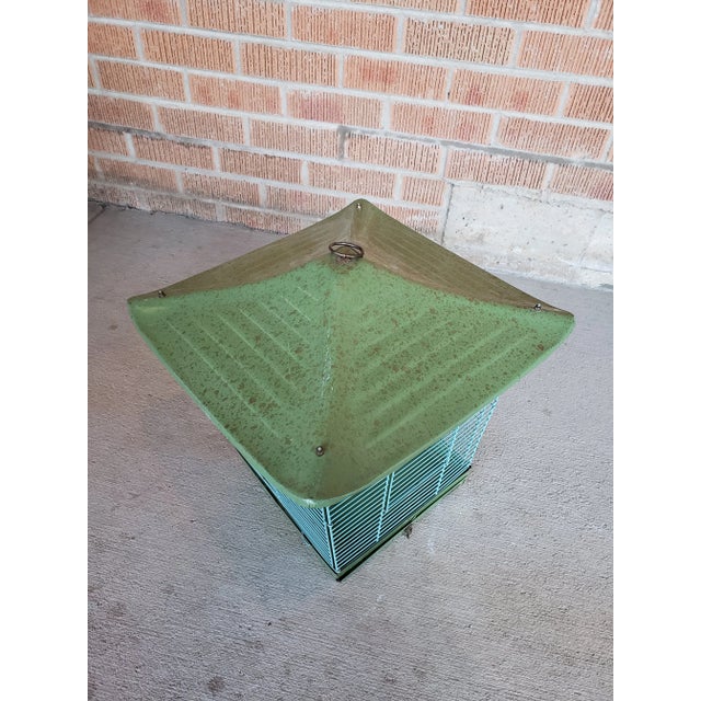 Mid 20th Century Mid 20th Century Reliance Green Asian Style Birdcage For Sale - Image 5 of 13