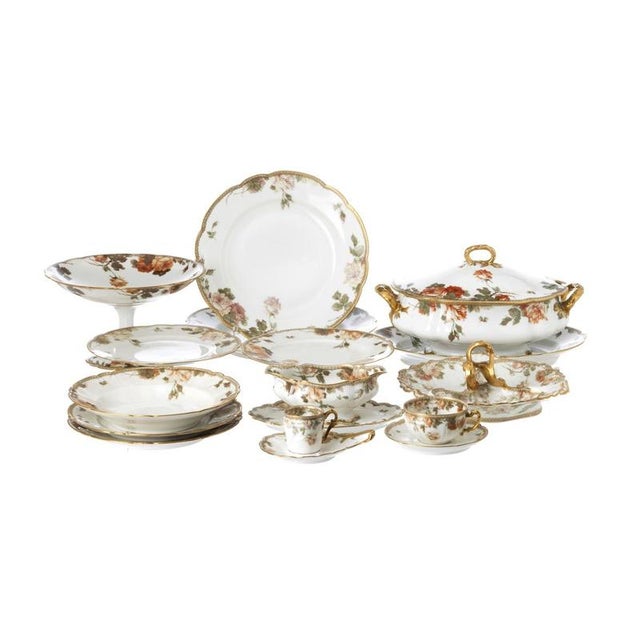 Porcelain Dinner Service from Limoges, Set of 79 For Sale - Image 6 of 6