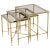 Mid 20th Century Set of 3 Brass Mirrored Border Glass Tops Nesting Tables For Sale - Image 13 of 13