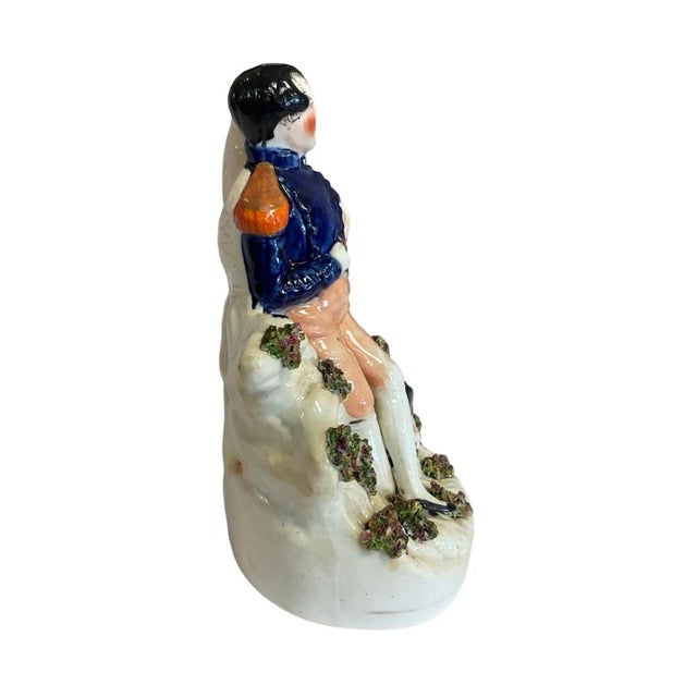 Staffordshire Mid 19th Century Staffordshire Figure of Napoleon With Sword and Book For Sale - Image 4 of 6