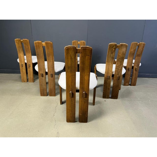Wood Brutalist Dining Chairs, 1960s, Set of 6 For Sale - Image 7 of 10