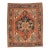 Antique Persian Serapi Carpet Handmade Oriental Rug Light Blue, Ivory, Rusty Red For Sale
