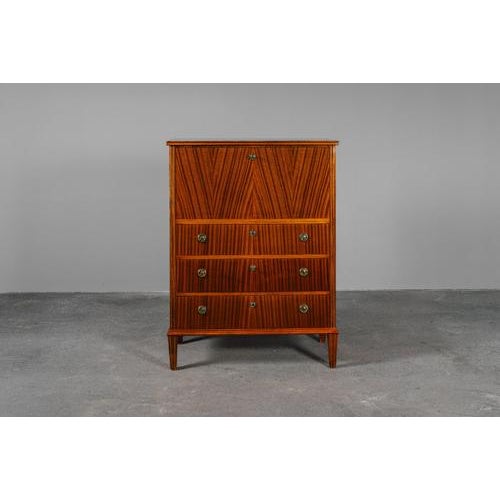 Biedermeier Style Mahogany Veneer Secretary For Sale - Image 4 of 18