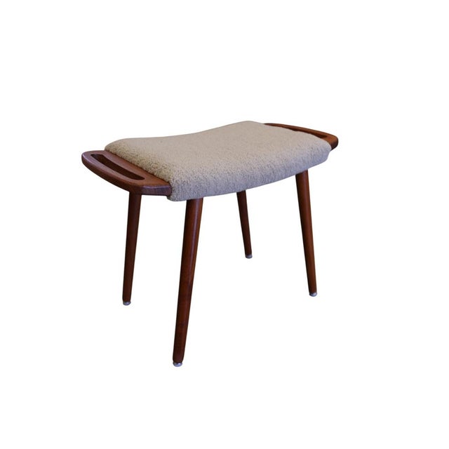 Danish Teak Stool with Shaped Handles, 1960s For Sale - Image 10 of 10