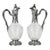 French Glass Wine Jugs in Silver, Set of 2 For Sale - Image 10 of 10