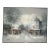Large 60x48 Vintage Vanguard Studios Lee Reynolds Textured Chicago Cityscape Impasto Oil Painting, Mid-Century Modern For Sale
