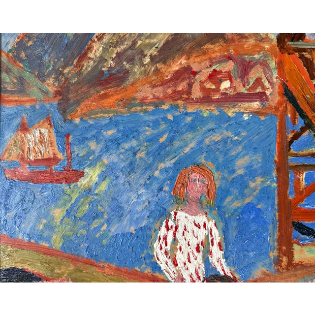 Bruno Krauskopf, Nude Beach, New Jersey, Oil Painting, Expressive Realism For Sale - Image 4 of 10