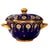 Antique Coalport Jewelled Cobalt Blue Twin-Handled Covered Bowl, 1872 For Sale - Image 3 of 14