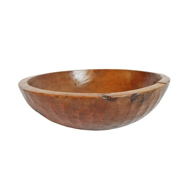 Vintage Teak Nepal Wood Bowl For Sale - Image 4 of 4