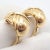 Gold Vintage Bulgari Bvlgari 18k Yellow Gold Roma Double X Huggie Earrings, A Pair For Sale - Image 8 of 9
