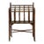 Vintage Magazine Rack English Canterbury Dark Faux Bamboo Wheels Rare Find For Sale