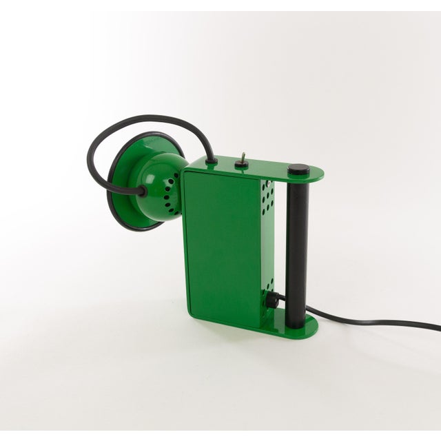 Green Minibox Table Lamp by Gae Aulenti & Piero Castiglioni for Stilnovo, 1980s For Sale - Image 3 of 6