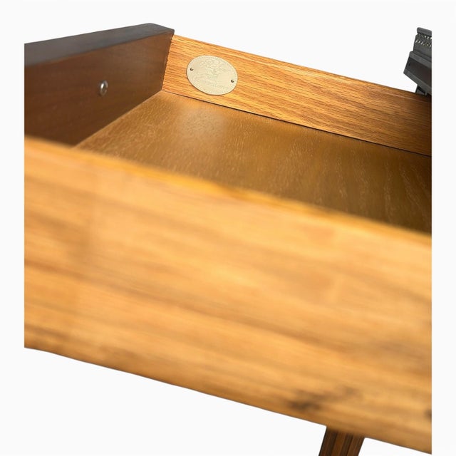 Baker Furniture Louis XVI Side Table With Walnut Veneer & Brass Gallery For Sale - Image 11 of 12