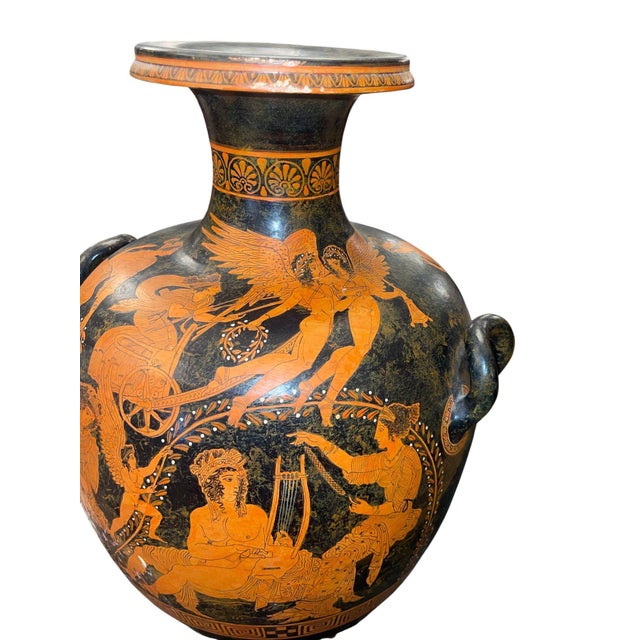 Late 20th Century Large Attic Style Red-Figure Hydria Museum Copy After Ancient Greek Pottery For Sale In Los Angeles - Image 6 of 12