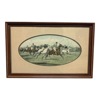 Cal-Mode Fine Furniture Question of Pace Polo Scene, Framed For Sale