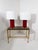 Italian Ruby Red Glazed Ceramic and Brass Twin Table Lamps, 1970s, Set of 2 For Sale - Image 6 of 18