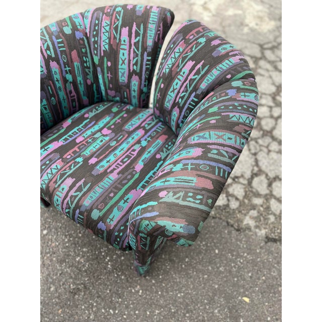 Late 20th Century Split-Back Barrel Club Chair by Milo Baughman for Thayer Coggin For Sale In Tampa - Image 6 of 12