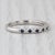 Silver Vera Wang Love 0.29ctw Sapphire Diamond Band 14k Gold Stackable Wedding Ring, Size 6.5 For Sale - Image 8 of 9