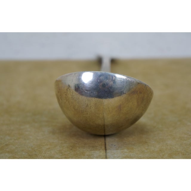 Antique Vienna Austria Josef Zemen 800 Silver Soup Serving Spoon Ladle 176g 12" For Sale - Image 9 of 13
