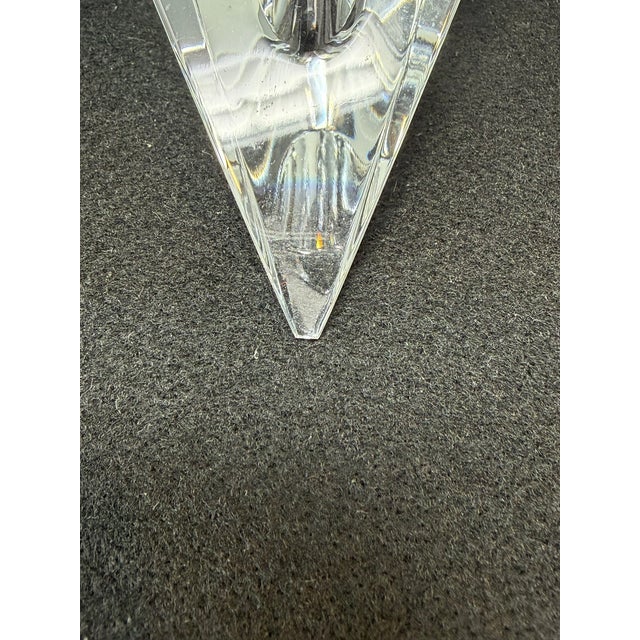 Transparent 1950s Pair Baccarat Diamond Crystal Ashtrays For Sale - Image 8 of 8