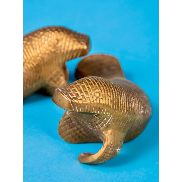 Just an amazing pair of vintage solid brass manatee. Would make for a wonderful pair of bookends. Each measures 6 1/2"...