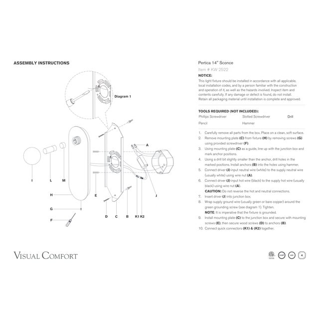 Visual Comfort Kelly Wearstler for Visual Comfort Signature Pertica 14" Sconce in Polished Nickel with Alabaster For Sale - Image 4 of 5