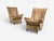Paolo Buffa Style, Wingback Lounge Chairs, Fabric, Wood, Italy, 1950s For Sale - Image 4 of 11