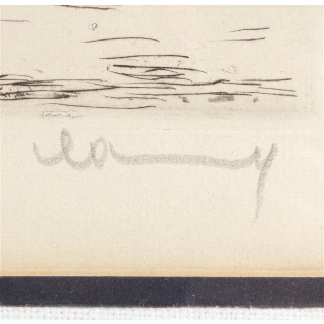 1920s Maurice VlaminckHand Signed in Pencil Etching Cafe de Paris Visage de Maisons Maurice Vlaminck, c.1927 For Sale - Image 5 of 6