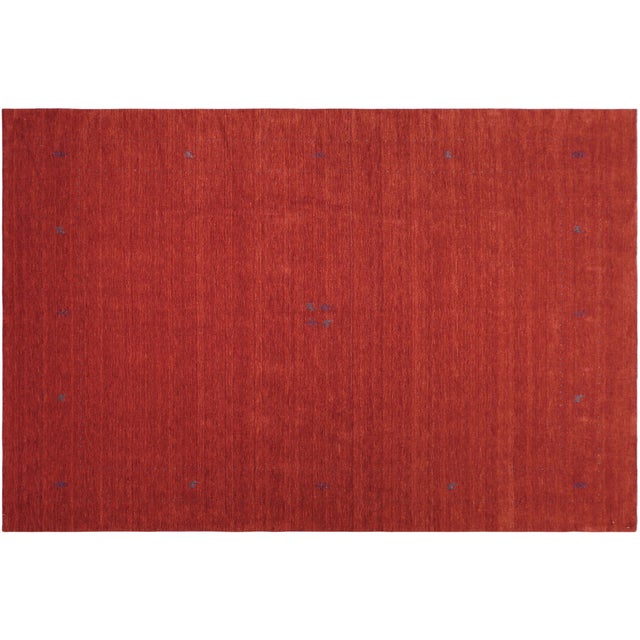 Modern Gabbeh Magnolia Rust Wool Rug - 8'2''x9'10'' For Sale - Image 9 of 9