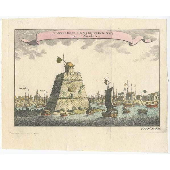 Nieuhof, City of Tiencien, 1755, Print For Sale - Image 6 of 6