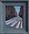 This oil on canvas piece captures a quiet Parisian street, characterized by its stark, clean lines of the crosswalk...