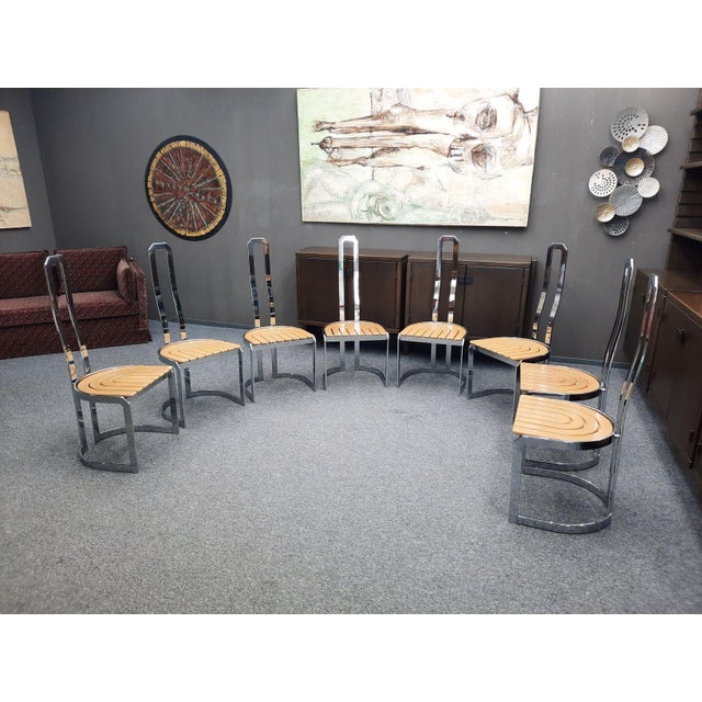 Mid-Century Modern Postmodern Dining Chairs by Allmilmö, 1980s, Set of 8 For Sale - Image 3 of 18