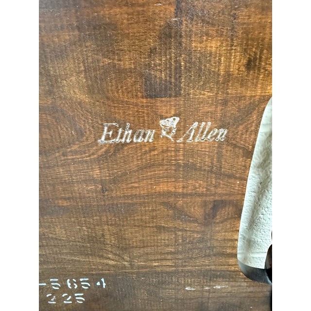 Vintage Full Size Ethan Allen Georgian Court Solid Cherry Four Poster Bed For Sale - Image 16 of 18