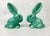 No. 1028 Green Glazed Rabbit from Sylvac, 1950s, Set of 2 For Sale - Image 6 of 14