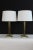 Mid 20th Century Robert Sonneman Style Rushed Brass Lamps - a Pair For Sale - Image 9 of 9