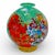 Italian 1980s Authentic Murano Art Glass Vase – Millefiori & Aventurine Gold Flecks – Aqua, Red & Multicolor For Sale - Image 3 of 3